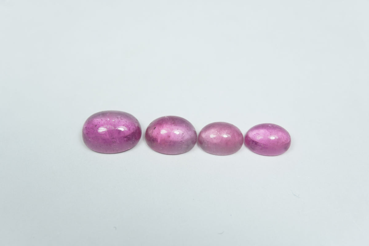 5.78ct Turmalinas cabochão 9x7mm / 8x6mm / 7x5mm / 7x5mm