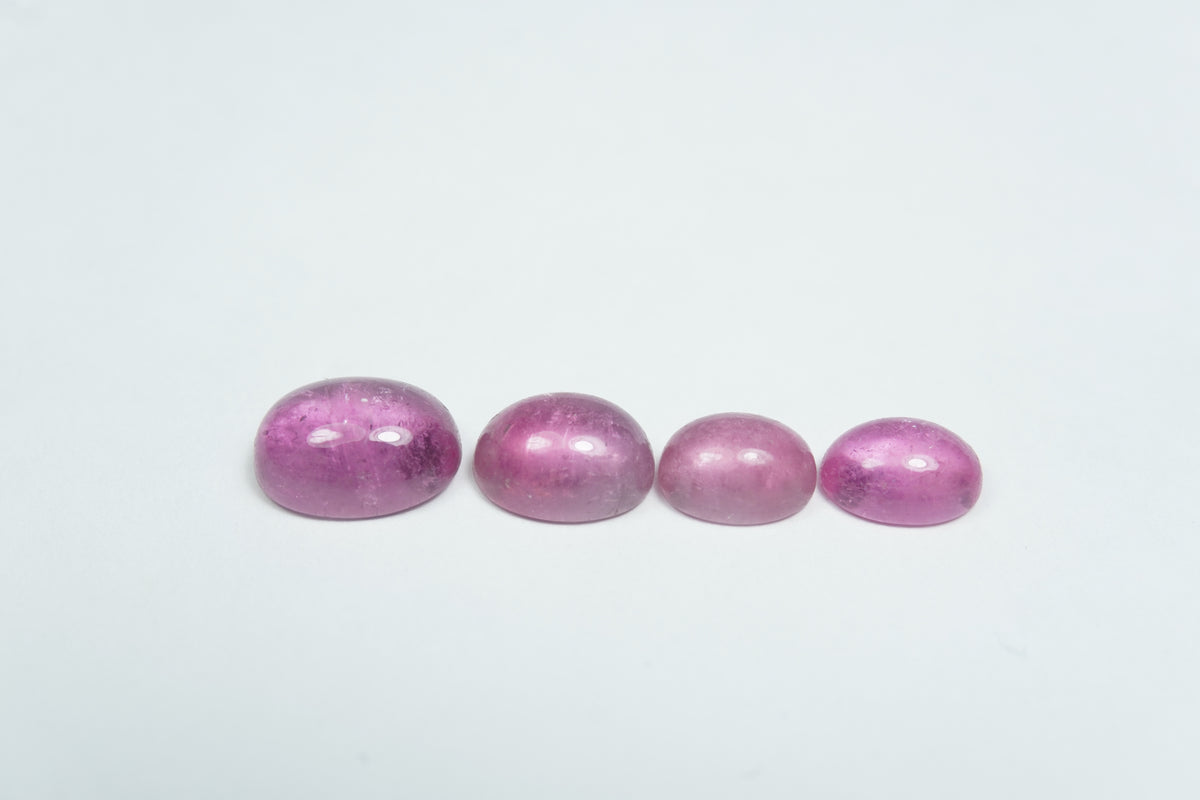 5.78ct Turmalinas cabochão 9x7mm / 8x6mm / 7x5mm / 7x5mm