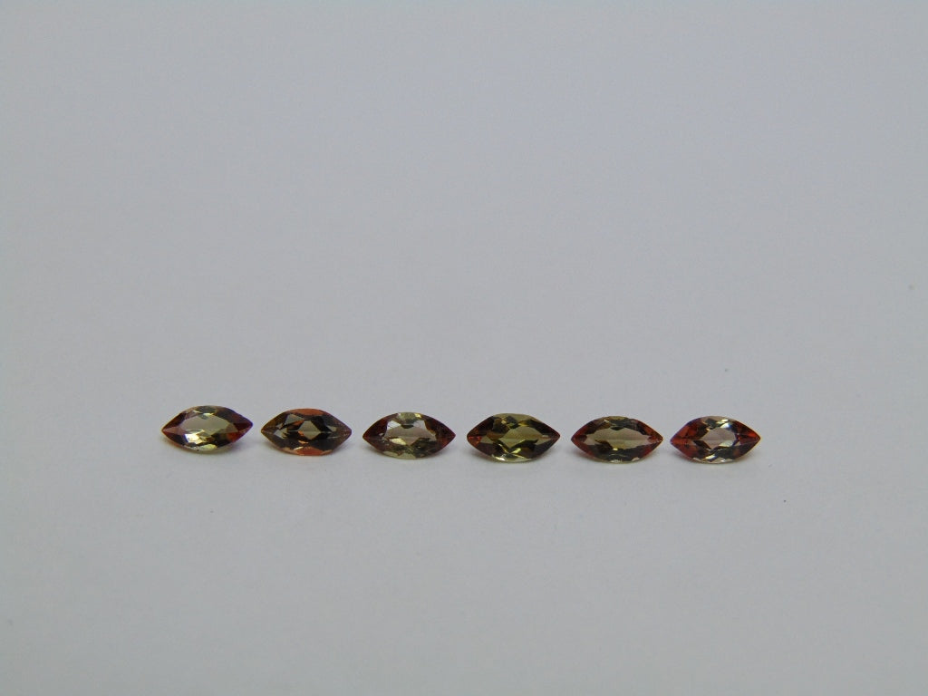Andalusita Calibrada 6x3mm, 1,34ct