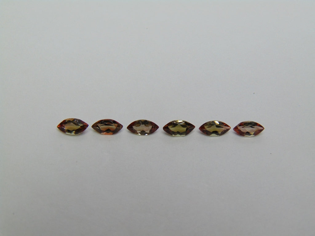 Andalusita Calibrada 6x3mm, 1,34ct