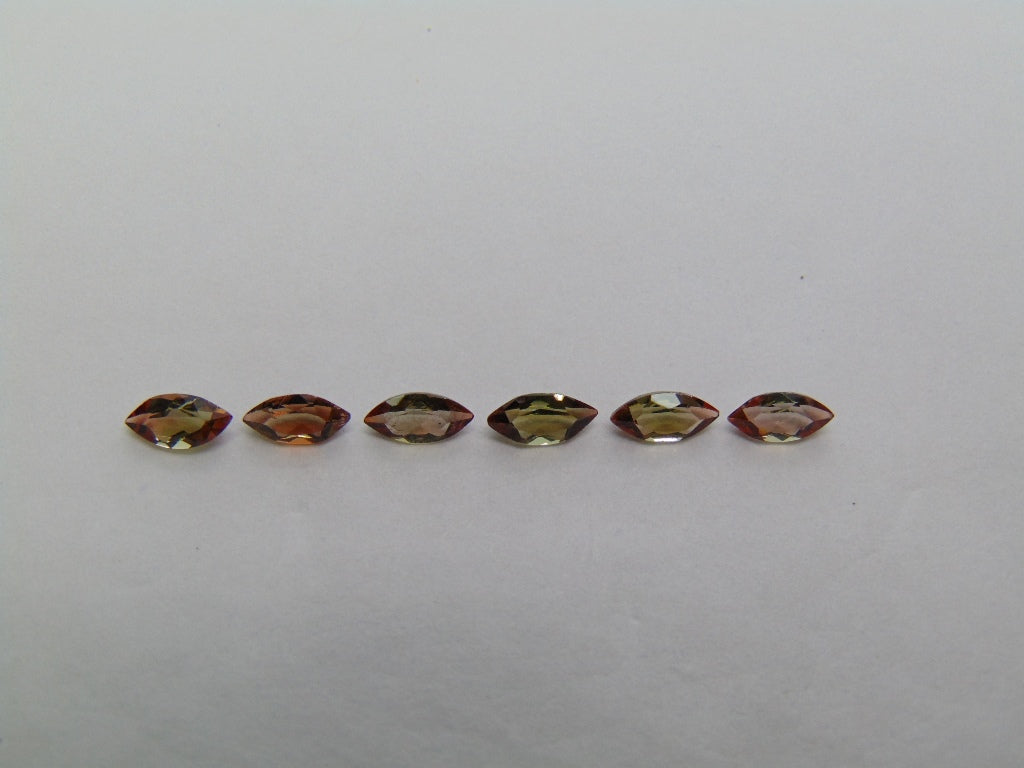 Andalusita Calibrada 6x3mm, 1,34ct