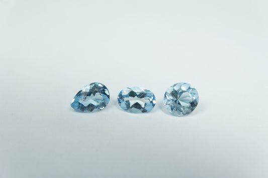 1.33ct Águas-marinhas 6x4mm / 6x4.5mm / 5x5.5mm