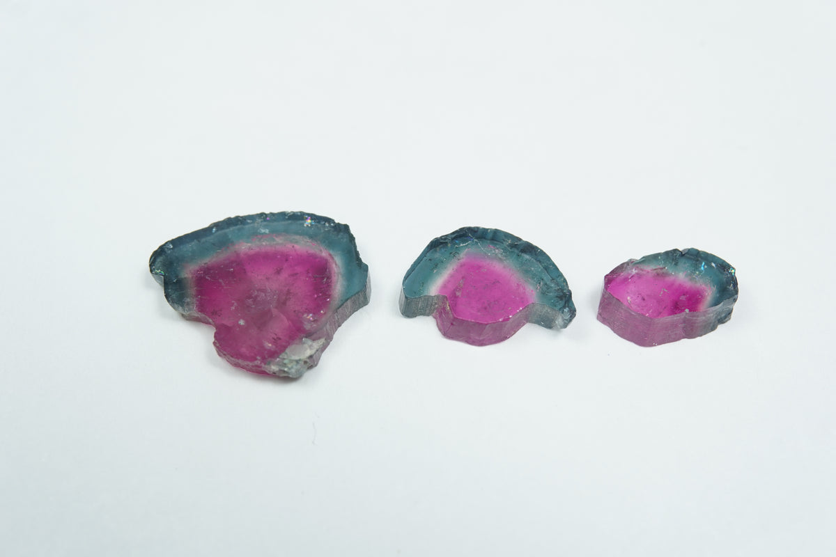 9.45ct Turmalinas melancia 14x13mm / 11x8mm / 10x7mm