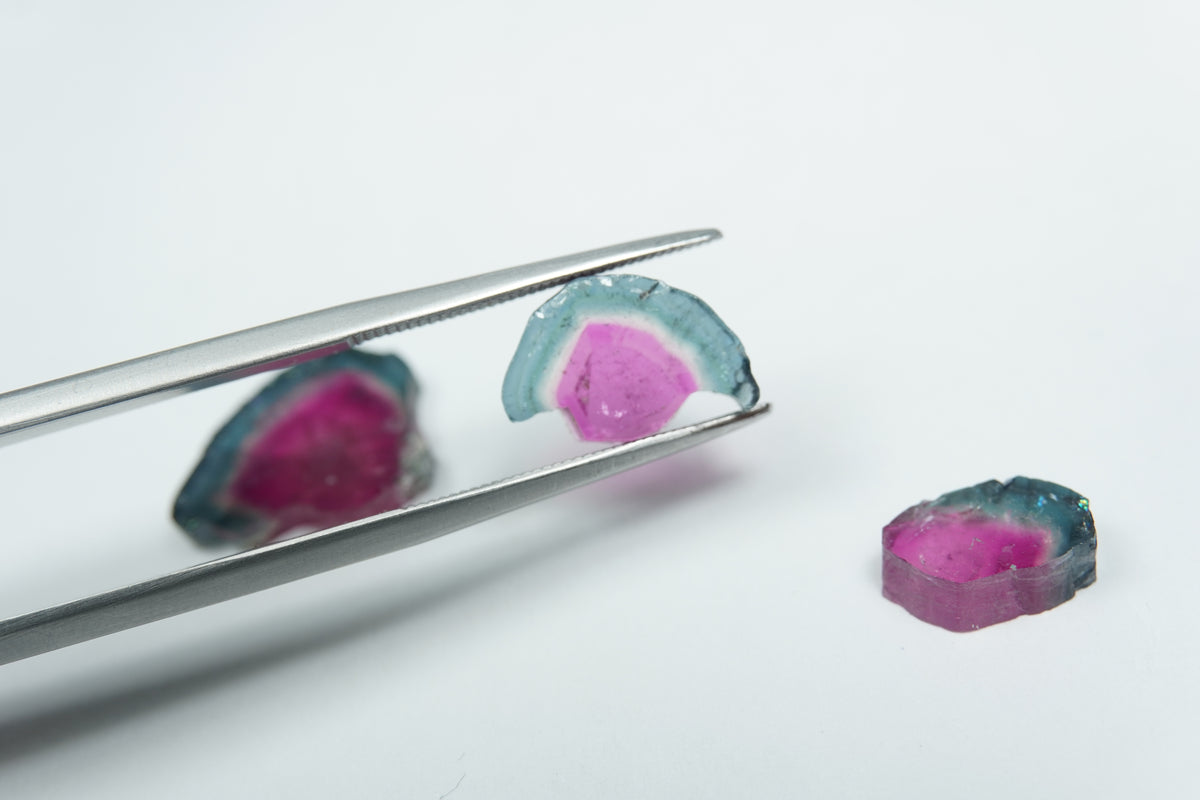 9.45ct Turmalinas melancia 14x13mm / 11x8mm / 10x7mm