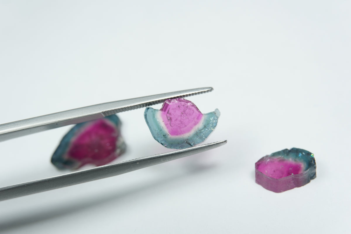 9.45ct Turmalinas melancia 14x13mm / 11x8mm / 10x7mm