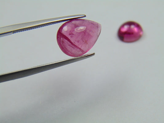 5.50ct Turmalina Cabochão 12x9mm 8x7mm