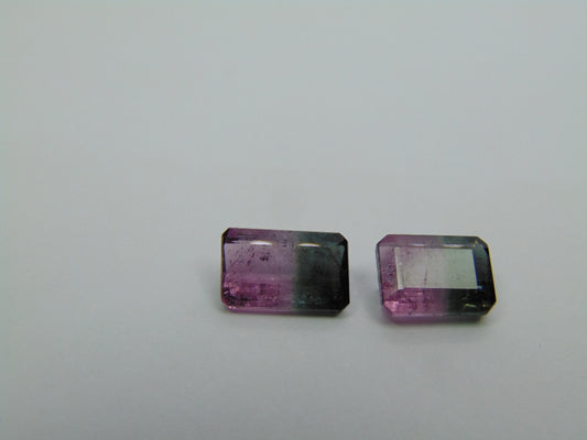 4.70ct Turmalina Bicolor 10x6 9x6mm