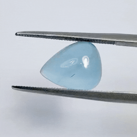 7.15ct Água-marinha Cabochão 11x9mm 11x8mm