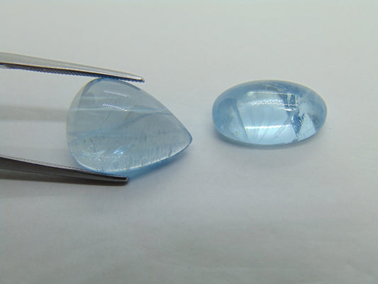 14,75 ct Aquamarine Cabochon 16x12mm 15x9mm