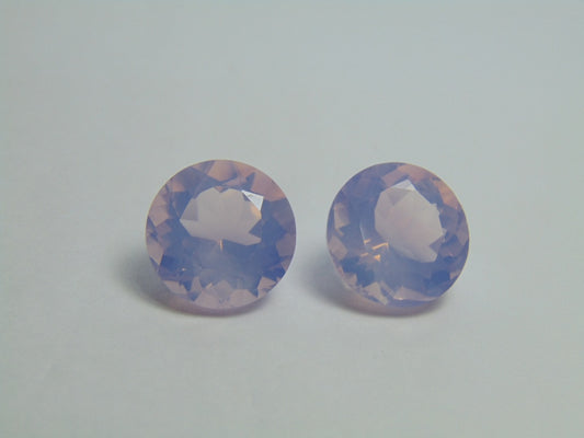 Par de lavanda ametista 24,60 quilates 15 mm