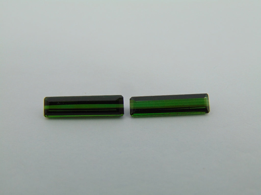 Par de Turmalina 3,70cts 15x14mm