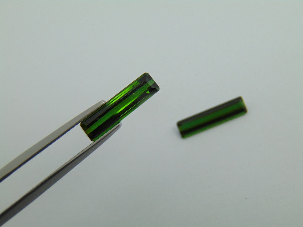 Par de Turmalina 3,70cts 15x14mm