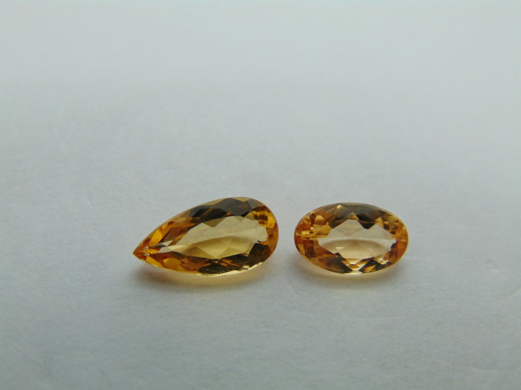 2.02ct Imperials Topaz 10x5mm 8x5mm