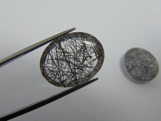 Par de inclusão de quartzo 45ct 22x18mm