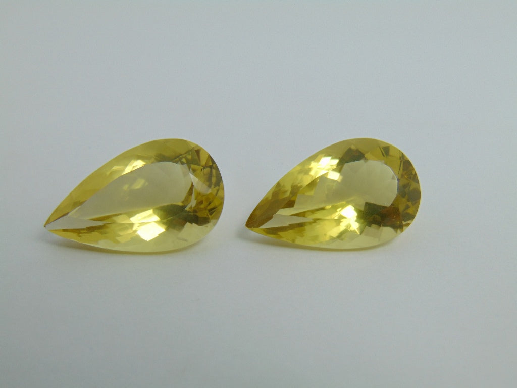 Par de Quartzo (Verde Dourado) 33.90cts