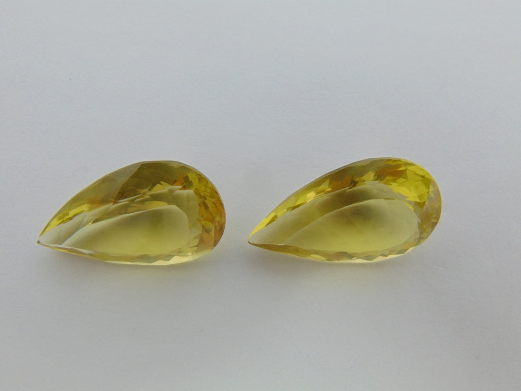 Par de Quartzo (Verde Dourado) 33.90cts