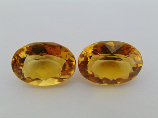 28.59ct Citrine Pair 19x14mm