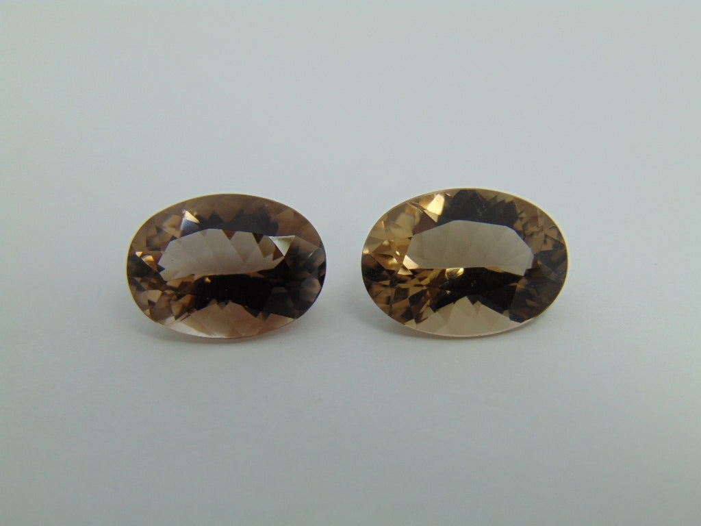 9.90cts Quartz (Brown) Pair