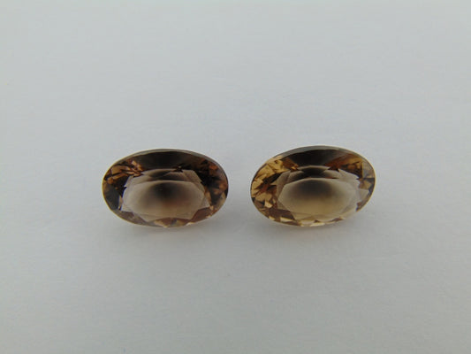 9.90cts Quartz (Brown) Pair