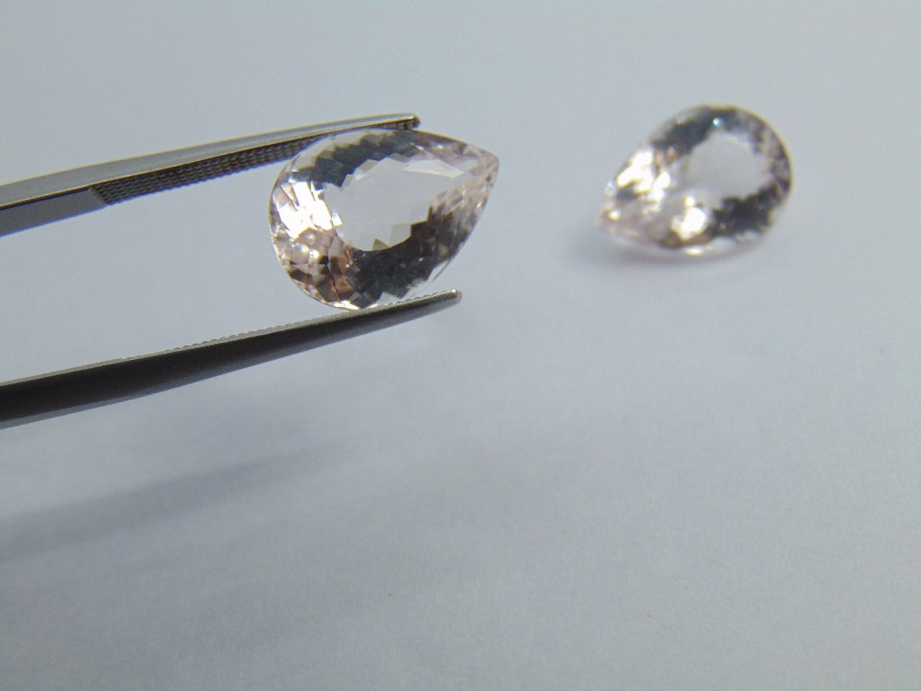 9.65cts Morganite (Pair)