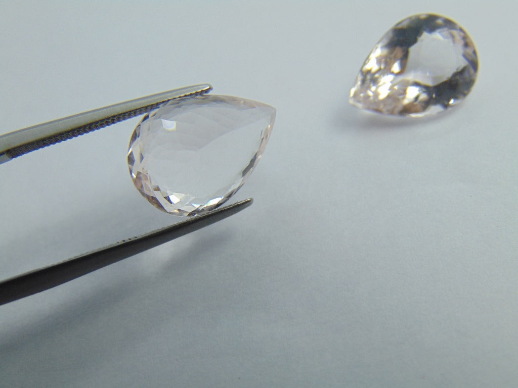 9.65cts Morganite (Pair)