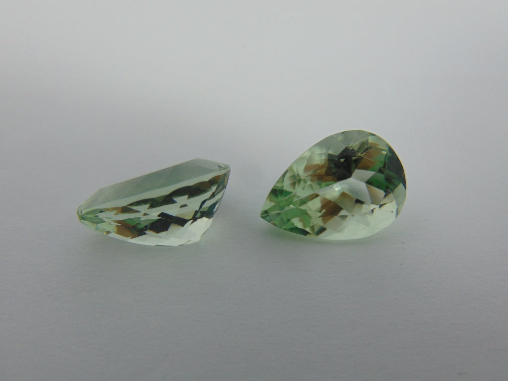 Prasiolita de 20,80 cts (par)