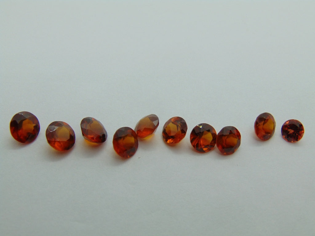 9.80ct Espessartita Calibrada 6mm 5mm