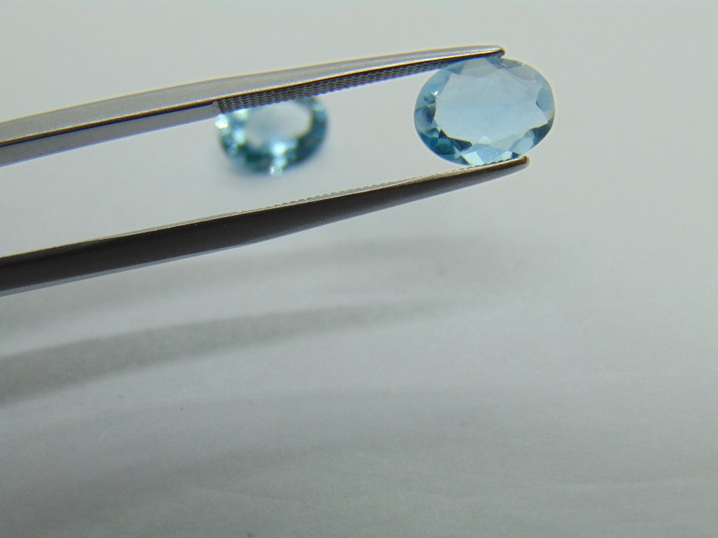 3.85ct Topaz Pair 9x7mm