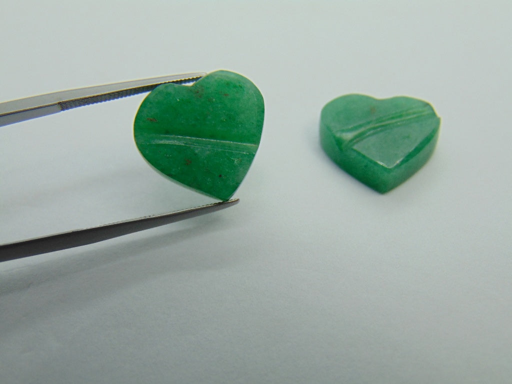 24,50ct Quartzo (Verde) Par 16mm