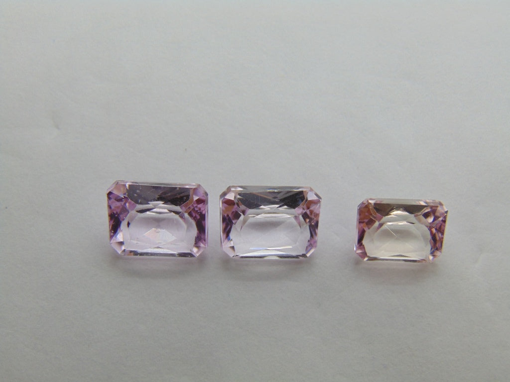 9.80ct Kunzite Set 10x8mm 9x7mm