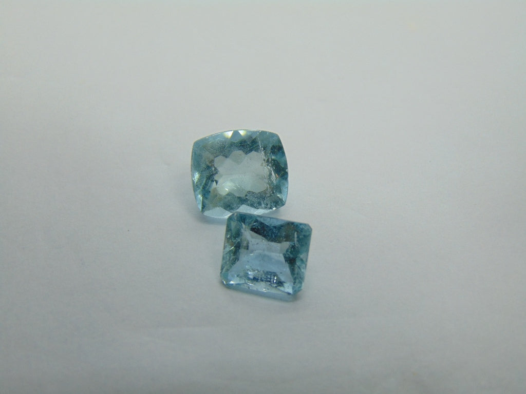 5,95 ct Aquamarine 11x10mm 9x8mm