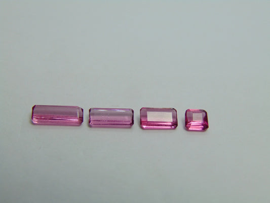 2,45 quilates turmalina rosa 10x4mm 9x4mm 7x4mm 4mm