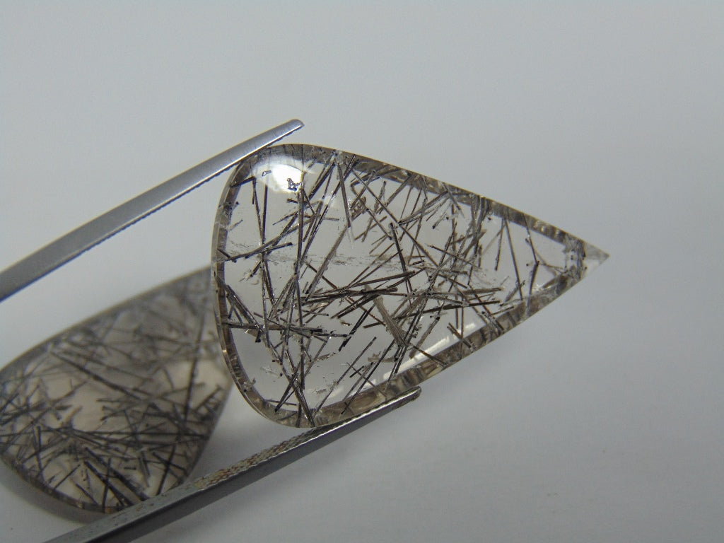 Par de inclusão de quartzo de 59,20 ct