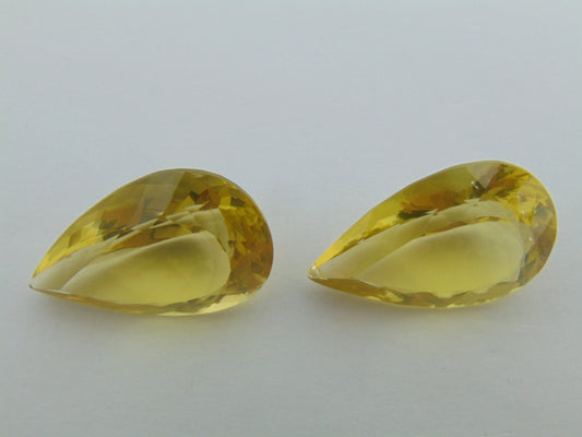 Par de quartzo (ouro verde) de 49,80 cts