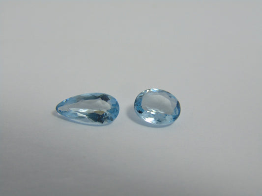 1.80ct Aquamarine 7x6mm 9x5mm
