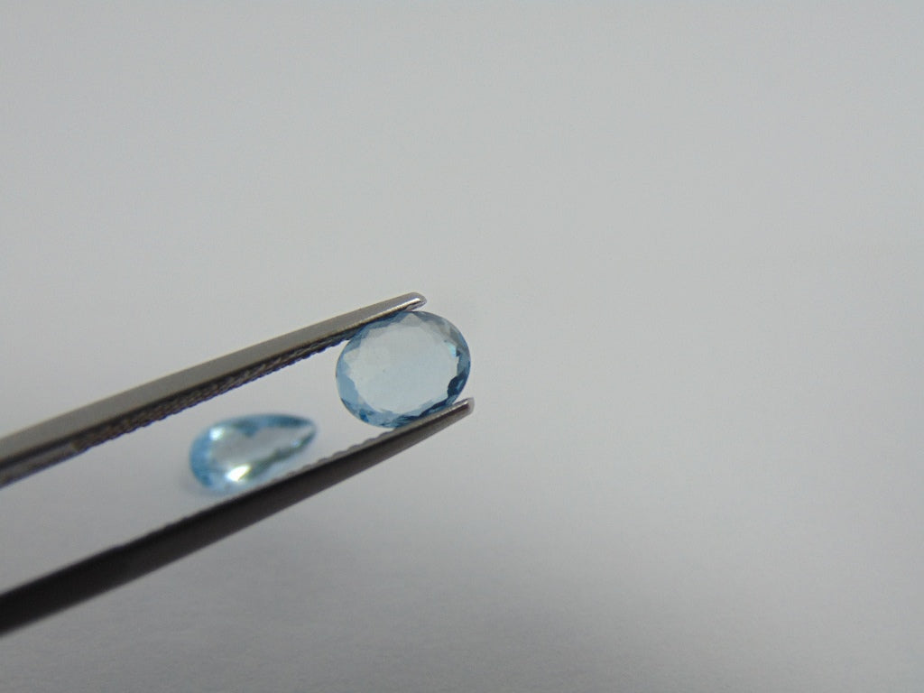 1,80 ct Aquamarine 7x6mm 9x5mm
