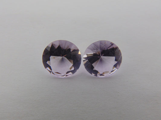 10.30ct Amethyst Pair 12mm