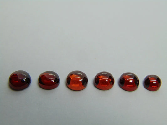 7.60ct Garnet Cabochon 5.5mm 6mm
