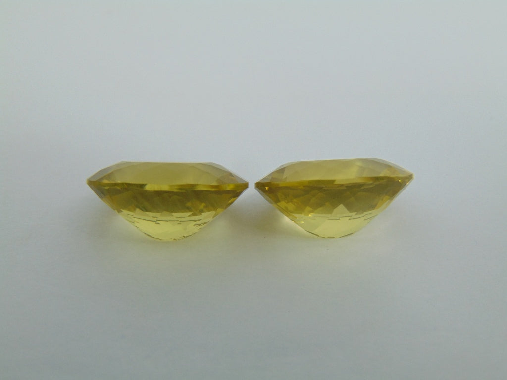 Par de quartzo (ouro verde) de 26,40 cts