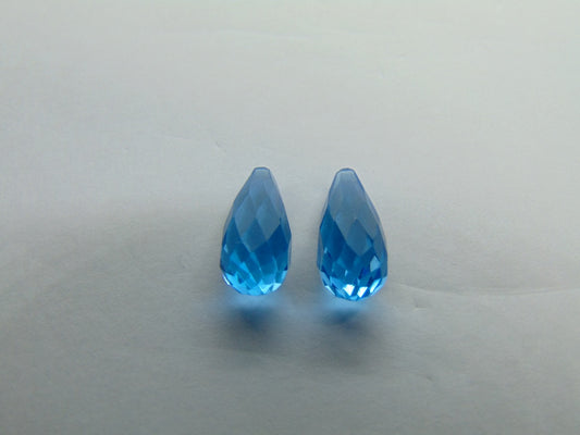 Par suíço de topázio 8,10 ct 12x6mm