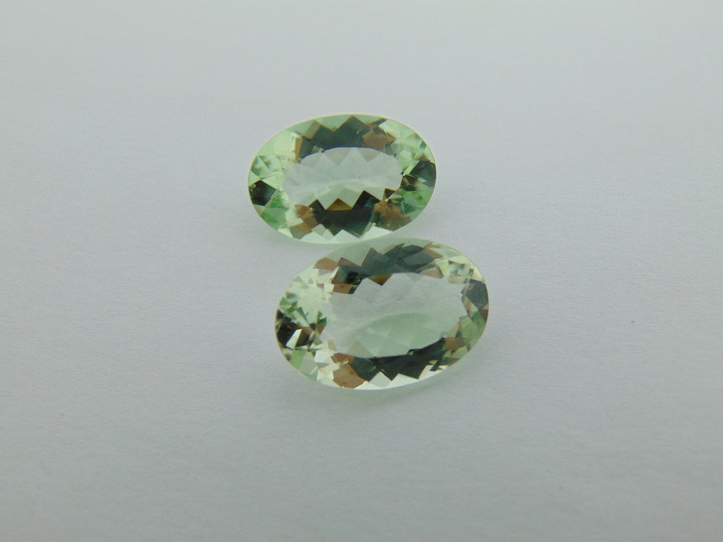 Prasiolita de 19,40 cts (par)