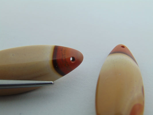 Par de Ágata 43,30ct 35x13mm