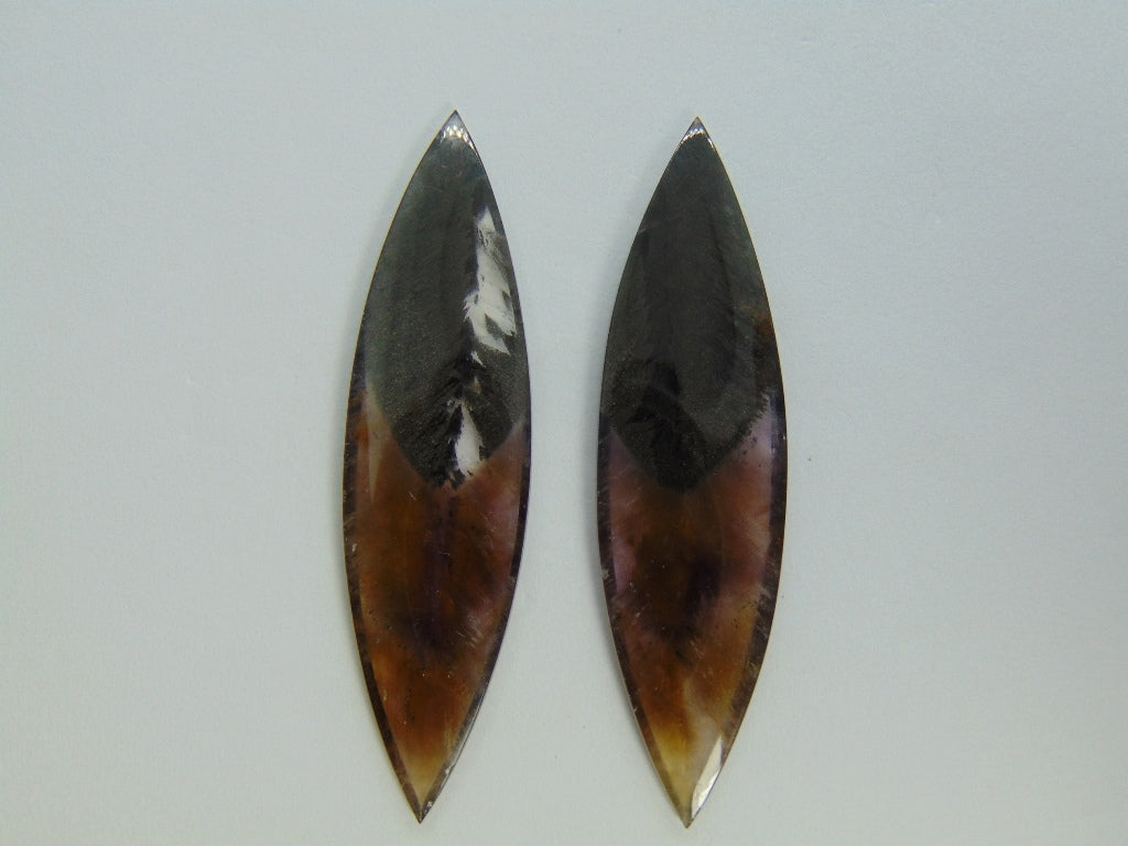 Par de Cacoxenita 59x15mm, 51,75cts