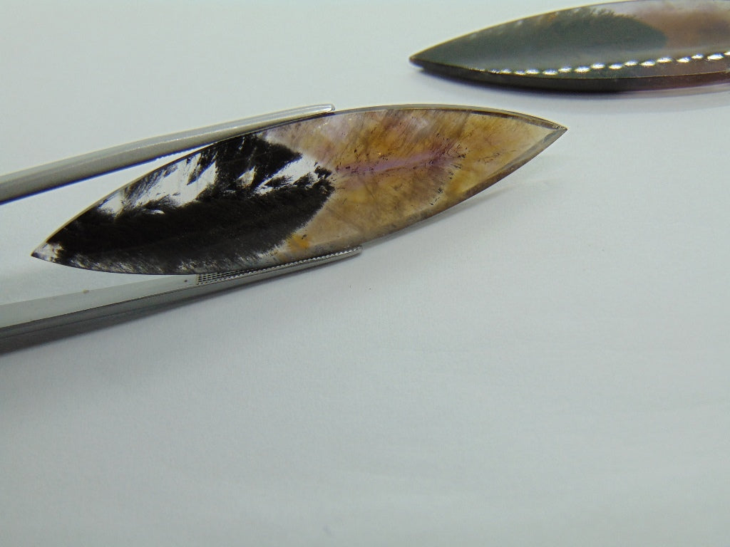 Par de Cacoxenita 59x15mm, 51,75cts