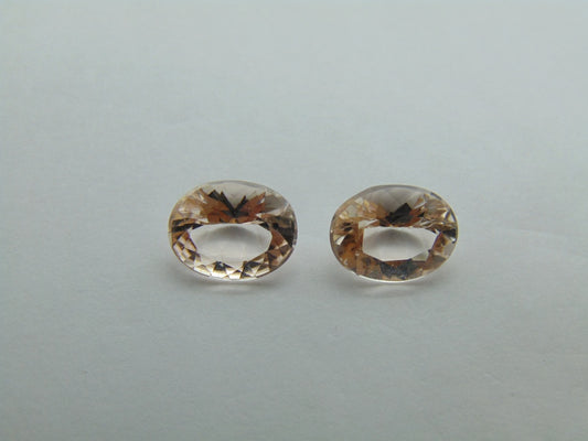 Par de Morganita 4,18ct 10x8mm