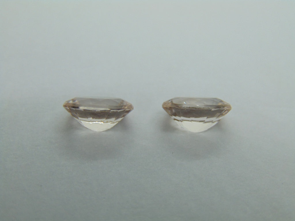 Par de Morganita 4,18ct 10x8mm