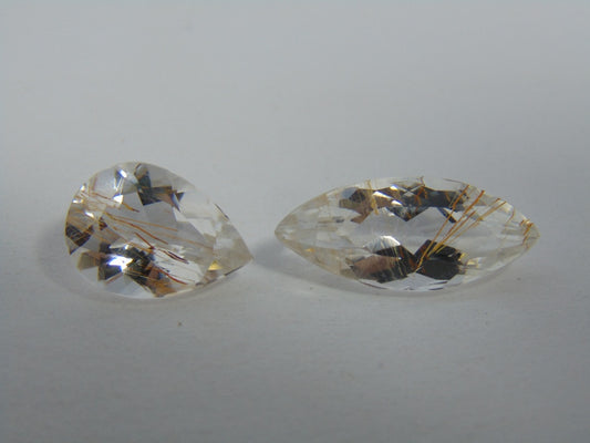 Topázio de 14,60 cts com Rutilo Dourado