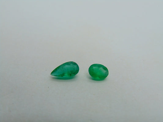 0.80ct Emerald 8x4mm 5x4mm