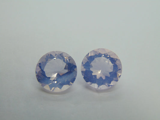 Par de lavanda ametista 23 quilates 15 mm