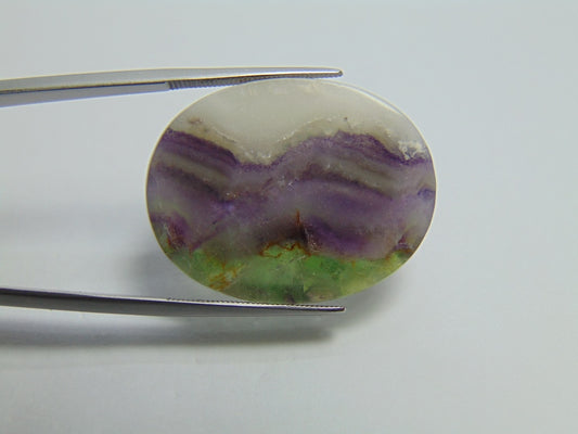 Quartzo 47,60 ct com fluorita 31x23mm